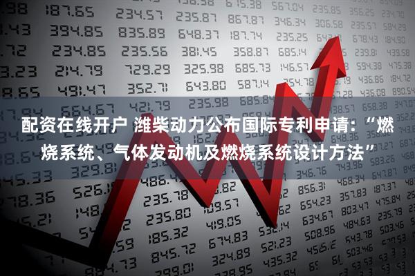 配资在线开户 潍柴动力公布国际专利申请: “燃烧系统、气体发动机及燃烧系统设计方法”