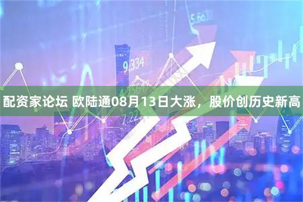 配资家论坛 欧陆通08月13日大涨，股价创历史新高
